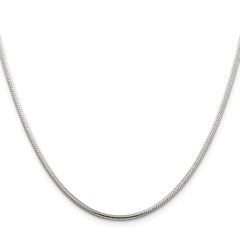 Sterling Silver Rhodium-plated 2mm Snake ChainQSN060R