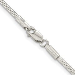 Sterling Silver Rhodium-plated 2mm Snake ChainQSN060R