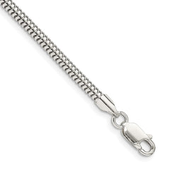 Sterling Silver 3mm Round Snake Chain QSNL080-8