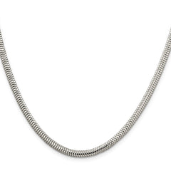 Sterling Silver 4mm Round Snake ChainQSNL100