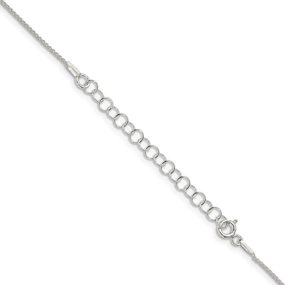 Sterling Silver 1mm Round Spiga Chain w/2in ext.QSP025