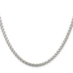 Sterling Silver Rhodium-plated 3mm Round Spiga ChainQSP080R