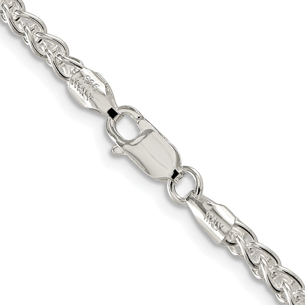 Sterling Silver Rhodium-plated 3mm Round Spiga ChainQSP080R