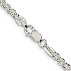 Sterling Silver Rhodium-plated 3mm Round Spiga ChainQSP080R