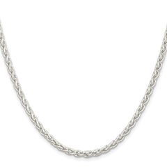 Sterling Silver Rhodium-plated 3.7mm Round Spiga ChainQSP100R
