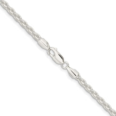 Sterling Silver Rhodium-plated 3.7mm Round Spiga ChainQSP100R
