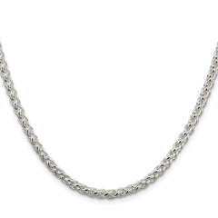 Sterling Silver Rhodium-plated 4mm Round Spiga ChainQSP150R