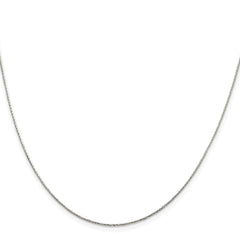 Sterling Silver Rhodium-plated .85mm Diamond-cut Round Spiga ChainQSR025R