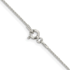 Sterling Silver Rhodium-plated .85mm Diamond-cut Round Spiga ChainQSR025R