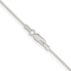 Sterling Silver Rhodium-plated .95mm Diamond-cut Round Spiga ChainQSR030R
