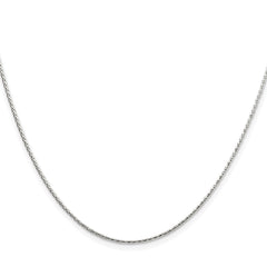 Sterling Silver Rhodium-plated 1.25mm Diamond-cut Round Spiga ChainQSR035R