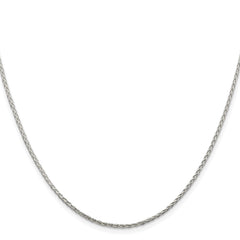 Sterling Silver Rhodium-plated 1.45mm Diamond-cut Round Spiga ChainQSR040R