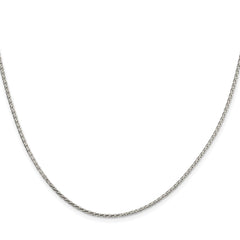 Sterling Silver Rhodium-plated 1.7mm Diamond-cut Round Spiga ChainQSR050R