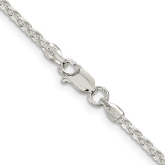 Sterling Silver 2.15mm Diamond-cut Round Spiga ChainQSR060