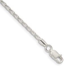 Sterling Silver 2.15mm Diamond-cut Round Spiga Chain QSR060-8