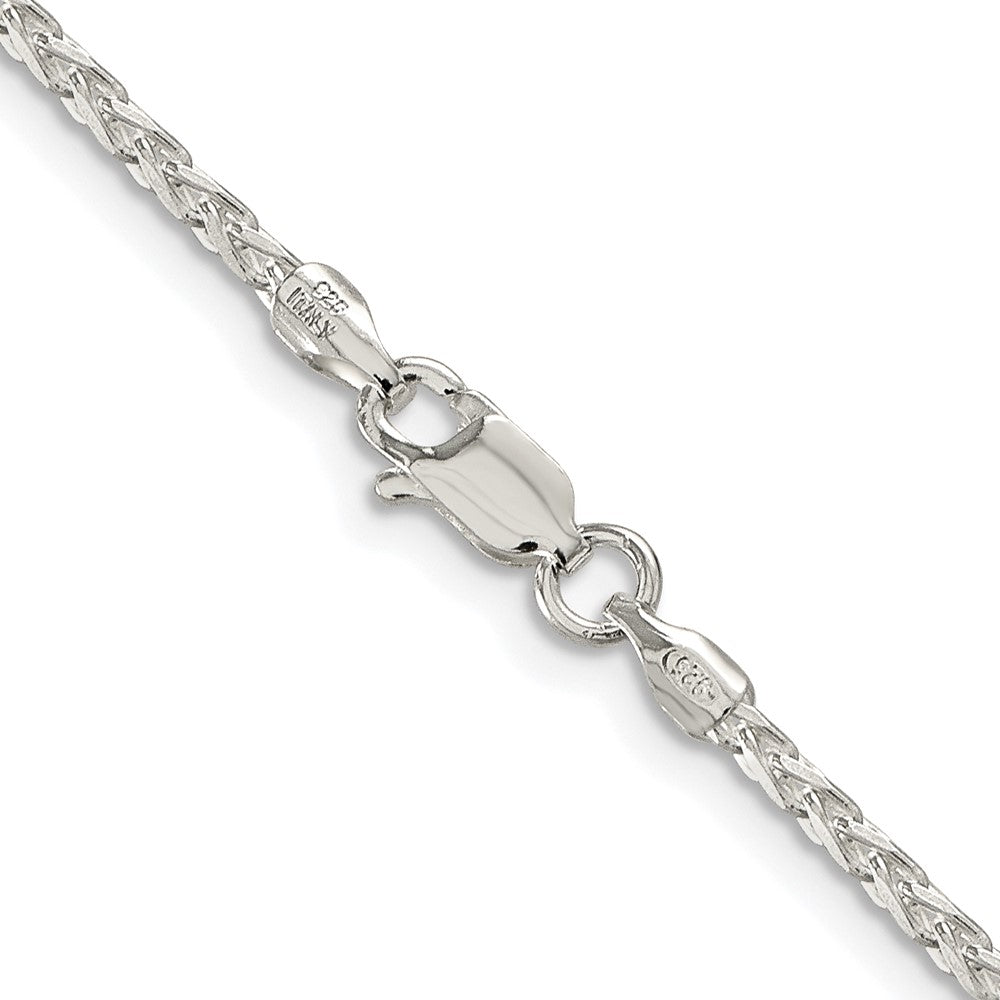 Sterling Silver Rhodium-plated 2.15mm Diamond-cut Round Spiga ChainQSR060R