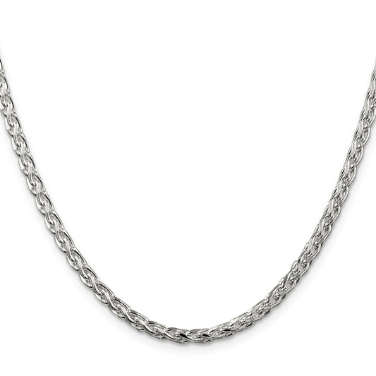 Sterling Silver 3.5mm Diamond-cut Round Spiga ChainQSR100