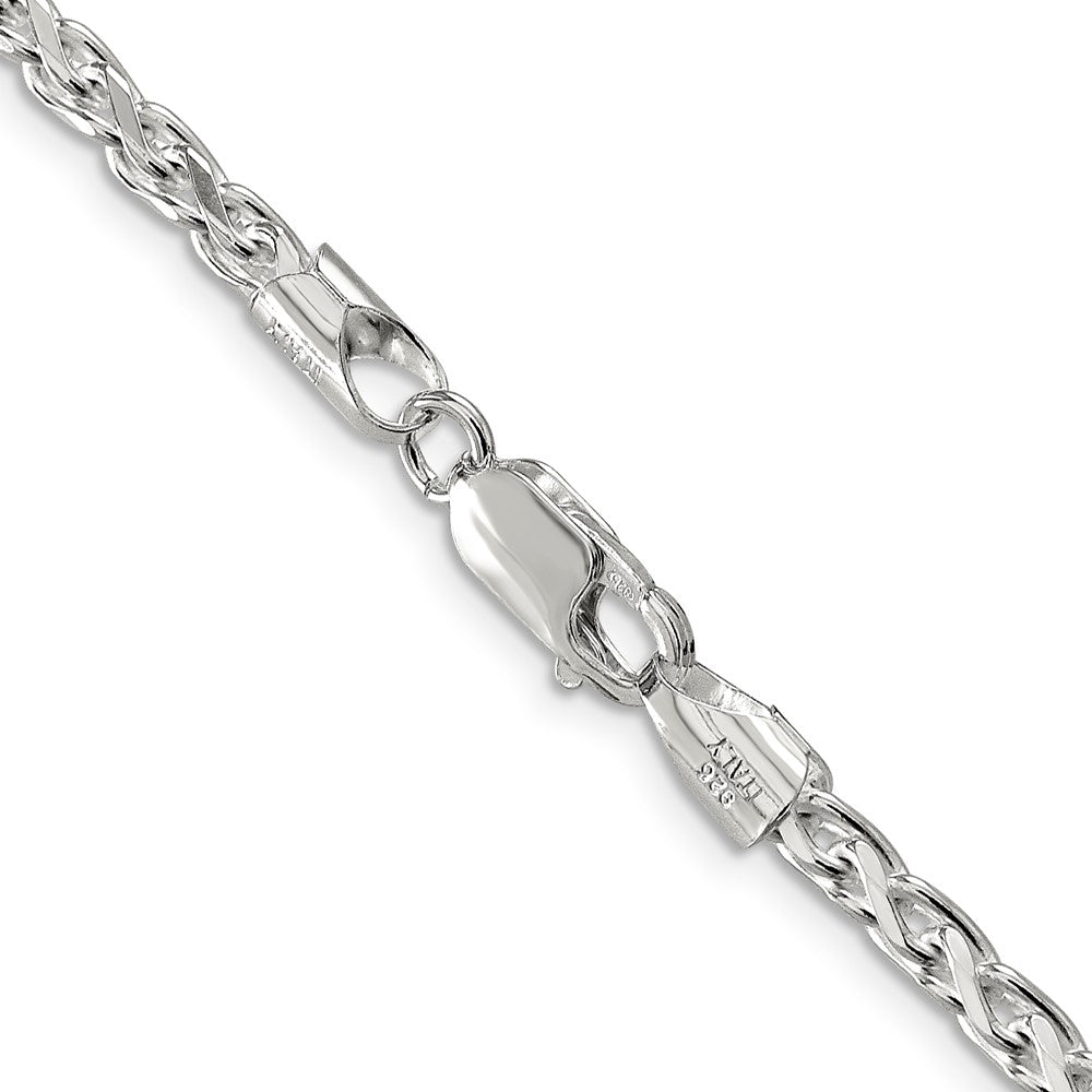 Sterling Silver 3.5mm Diamond-cut Round Spiga ChainQSR100