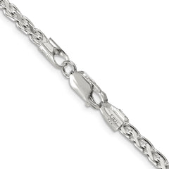 Sterling Silver 3.5mm Diamond-cut Round Spiga ChainQSR100
