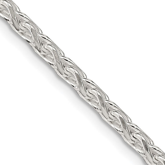 Sterling Silver 3.5mm Diamond-cut Round Spiga ChainQSR100