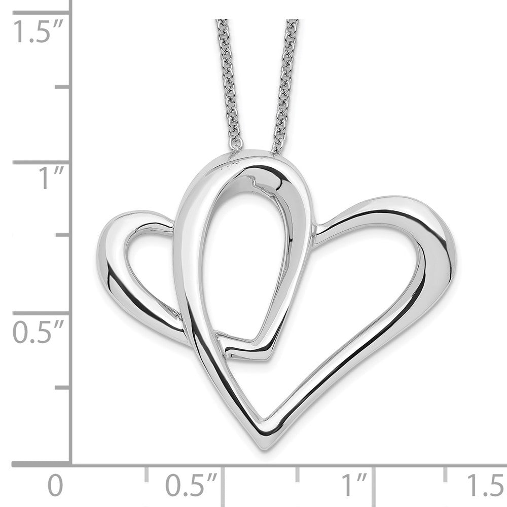 Sentimental Expressions Sterling Silver Rhodium-plated Mother A Part of My Heart 18 Inch Necklace QSX246