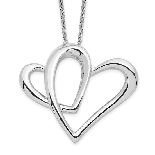 Sentimental Expressions Sterling Silver Rhodium-plated Mother A Part of My Heart 18 Inch Necklace QSX246