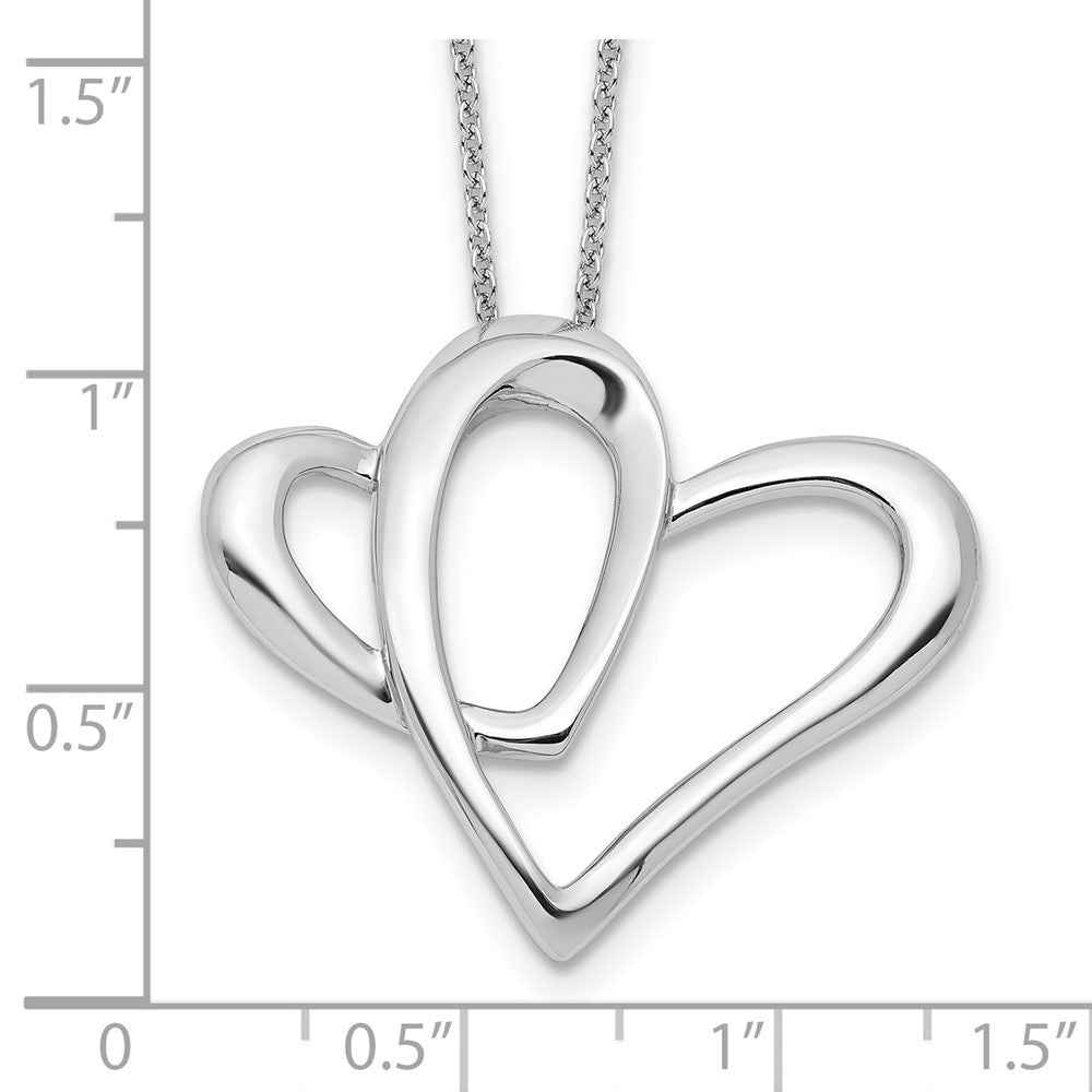 Sentimental Expressions Sterling Silver Rhodium-plated Daughter A Part of My Heart 18 Inch Necklace QSX247