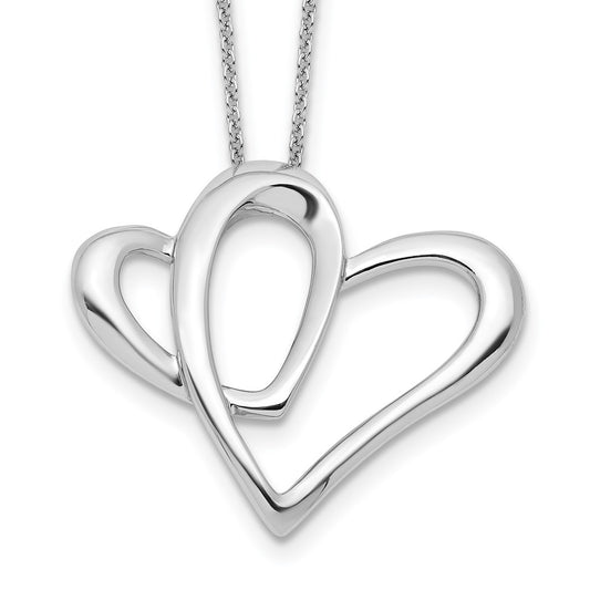 Sentimental Expressions Sterling Silver Rhodium-plated Daughter A Part of My Heart 18 Inch Necklace QSX247