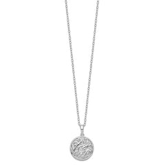 Sentimental Expressions Sterling Silver Rhodium-plated Tear in Circle Ash Holder 18 Inch Necklace QSX535