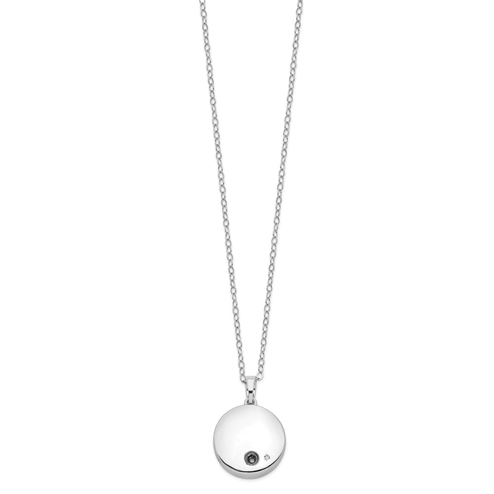 Sentimental Expressions Sterling Silver Rhodium-plated Tear in Circle Ash Holder 18 Inch Necklace QSX535