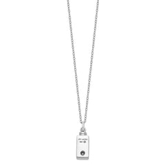 Sentimental Expressions Sterling Silver Rhodium-plated Antiqued Rectangle Box Cross Ash Holder 18 Inch Necklace QSX544