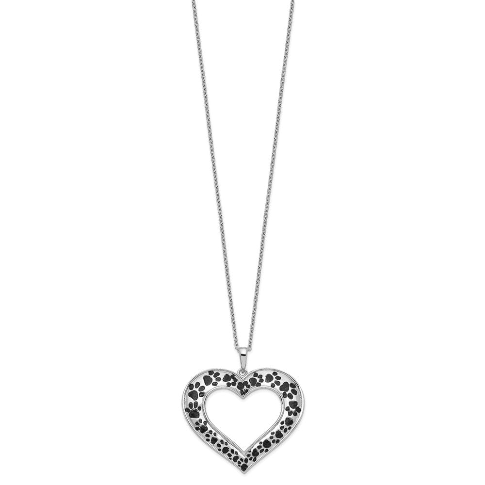 Sentimental Expressions Sterling Silver Rhodium-plated Antiqued Animal Lover 18in. Necklace QSX566
