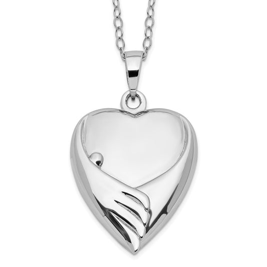 Sentimental Expressions Sterling Silver Rhodium-plated Forever My Baby Ash Holder 18 Inch Necklace QSX568