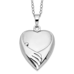 Sentimental Expressions Sterling Silver Rhodium-plated Forever My Baby Ash Holder 18 Inch Necklace QSX568