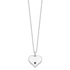 Sentimental Expressions Sterling Silver Rhodium-plated Antiqued Black Paw In Heart Ash Holder 18 Inch Necklace QSX697
