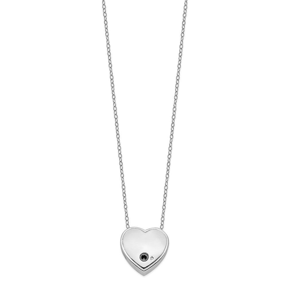 Sentimental Expressions Sterling Silver Rhodium-plated CZ Missing You Ash Holder 18 Inch Necklace QSX702