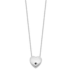 Sentimental Expressions Sterling Silver Rhodium-plated CZ Missing You Ash Holder 18 Inch Necklace QSX702