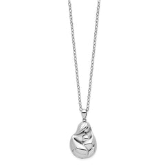 Sentimental Expressions Sterling Silver Rhodium-plated Mine To Keep Mom and Baby 18in Necklace QSX716