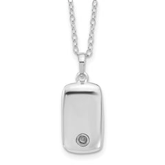 Sentimental Expressions Sterling Silver Rhodium-plated Antiqued Father of an Angel Ash Holder 18 Inch Necklace QSX770