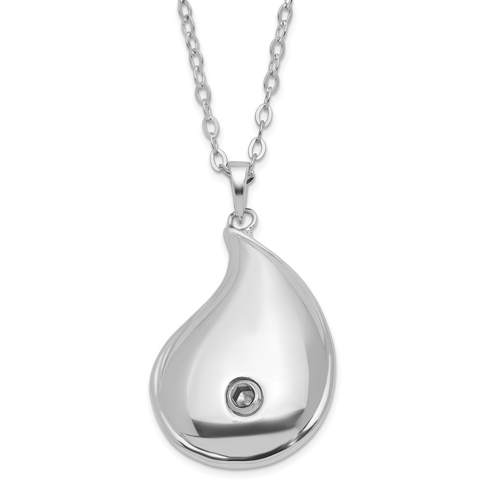 Sentimental Expressions Sterling Silver Rhodium-plated Antiqued Forever Loved Ash Holder 18 Inch Necklace QSX777