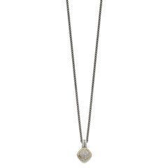 Shey Couture Sterling Silver with 14K Accent 18 Inch Diamond Necklace QTC1180