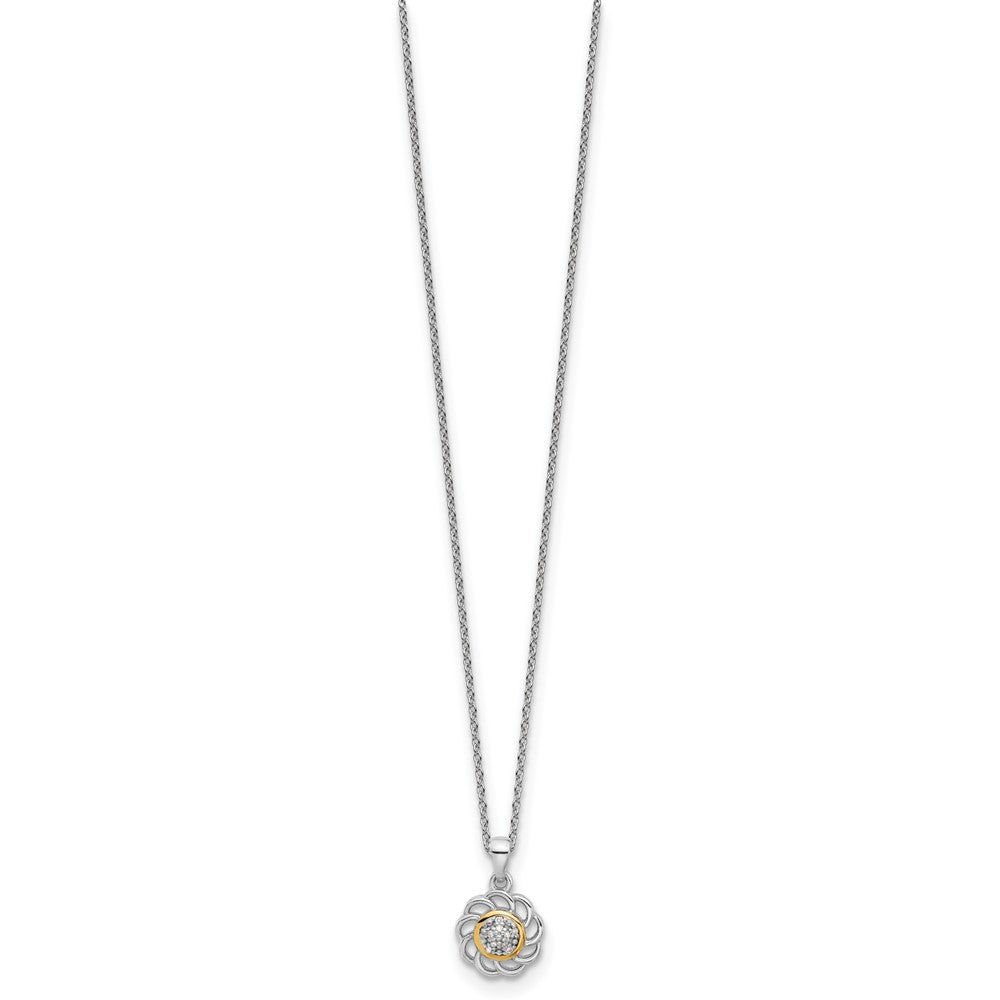 Shey Couture Sterling Silver Rhodium-plated with 14K Accent Diamond 18 inch Necklace QTC1781