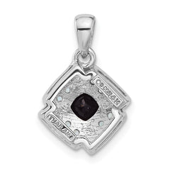 Shey Couture Sterling Silver Rhodium-plated with 14k Accent .49 Onyx and .16 Swiss Blue Topaz 18 inch Necklace QTC1804