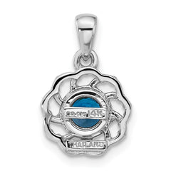 Shey Couture Sterling Silver Rhodium-plated with 14k Accent London Blue Topaz 18 inch Necklace QTC1810