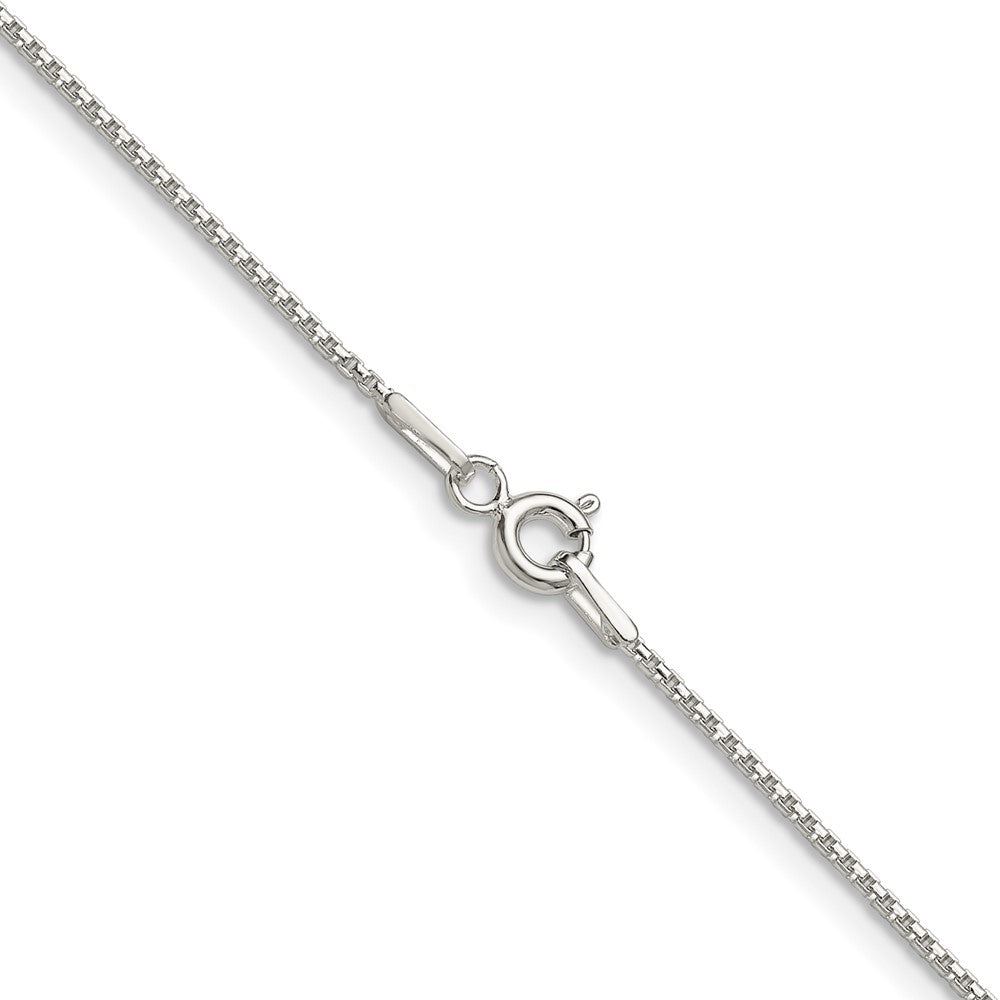 Sterling Silver .95mm Diamond-cut Round Box Chain w/4in ext.QVX019