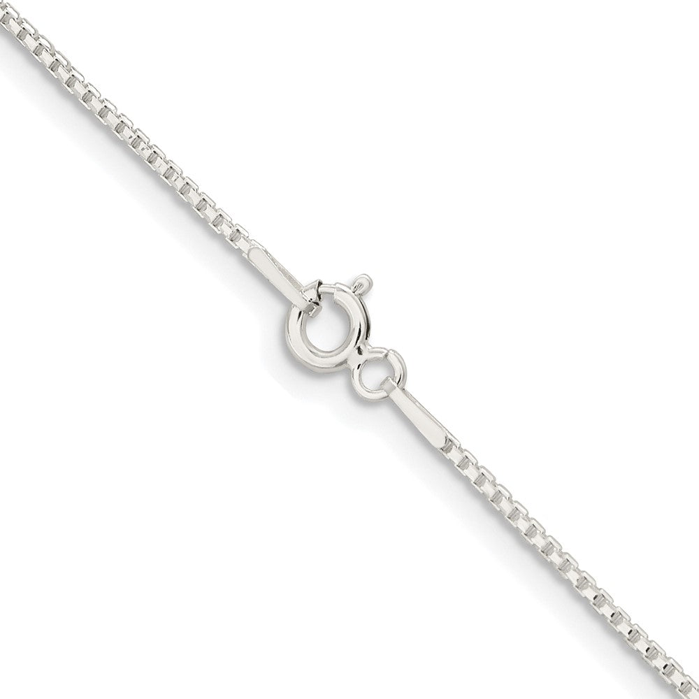 Sterling Silver Rhodium-plated 1.1mm Diamond-cut Round Box ChainQVX022R