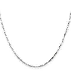 Sterling Silver 1.3mm Diamond-cut Round Box ChainQVX026