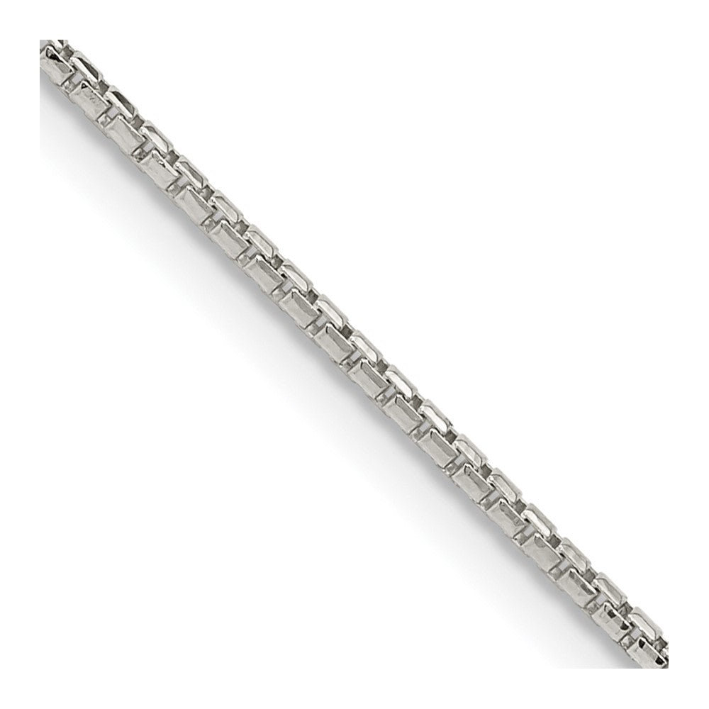 Sterling Silver 1.3mm Diamond-cut Round Box ChainQVX026