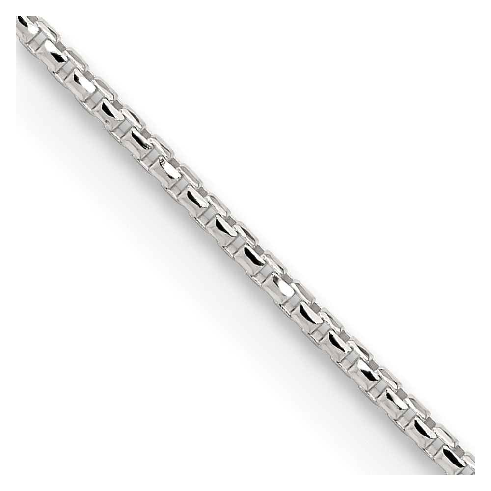 Sterling Silver 1.5mm Diamond-cut Round Box ChainQVX028