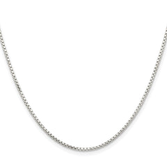 Sterling Silver Rhodium-plated 1.5mm Diamond-cut Round Box ChainQVX028R